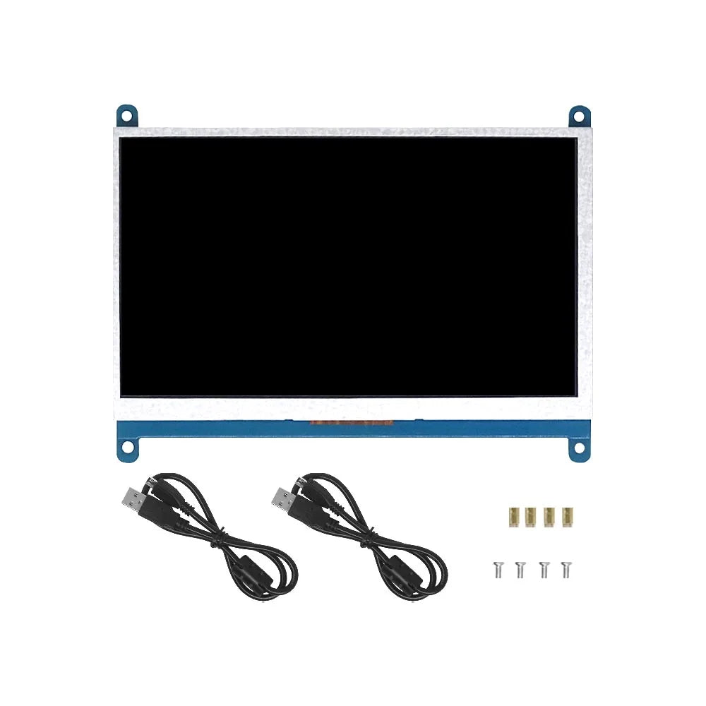 7 Inch Raspberry Pi 4/3/2/B/B+/A+ Monitor 1024x600 IPS 5-Points Capacitive Touchscreen Drive Free HDMI Display For Win 7/8/10