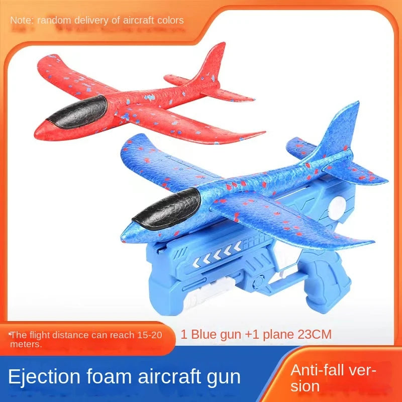 Children's Ejection Aircraft Toys Foam Aircraft Glider Parent-child Outdoor Games Toys Children's Gifts Foam Shooting Flying Toy
